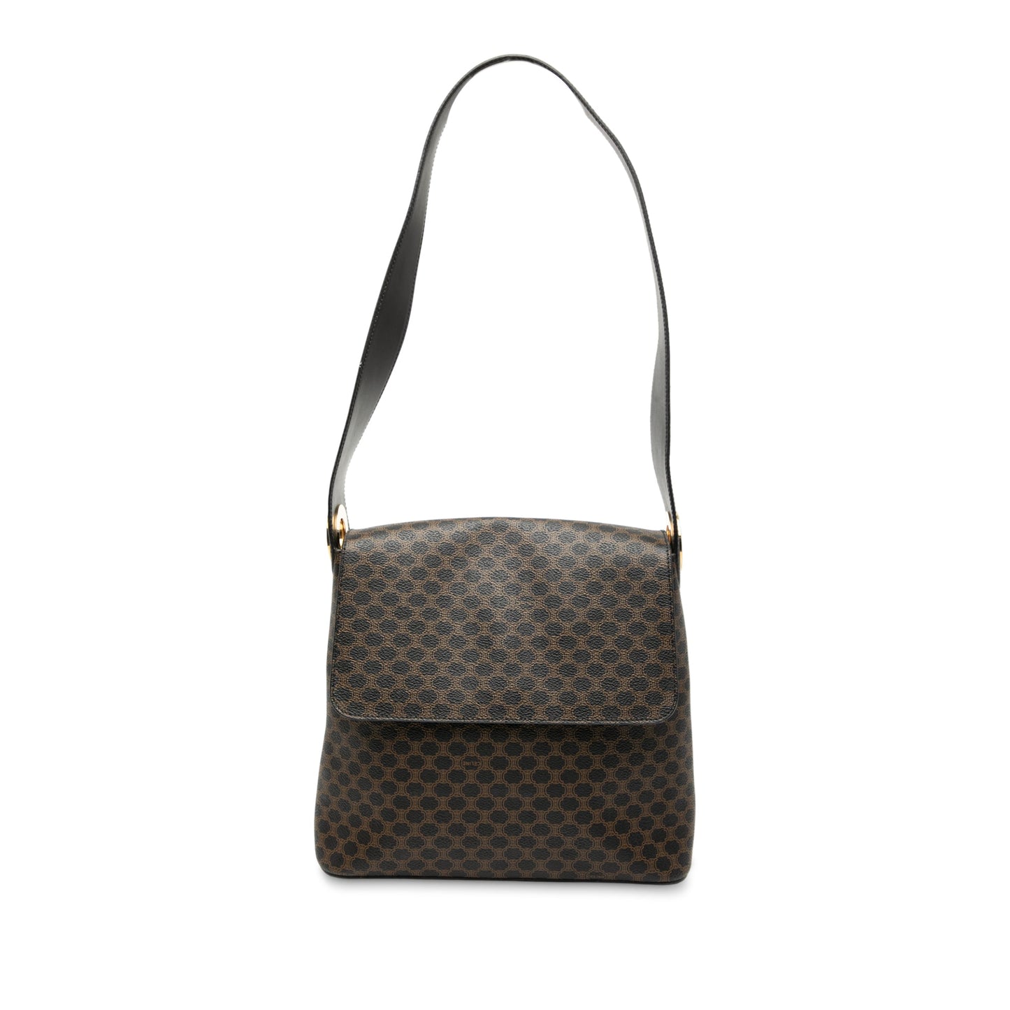 Celine Macadam Coated Canvas Shoulder Bag