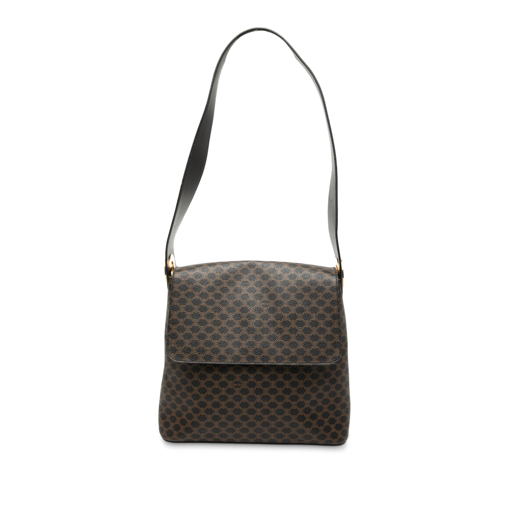 Celine Macadam Coated Canvas Shoulder Bag