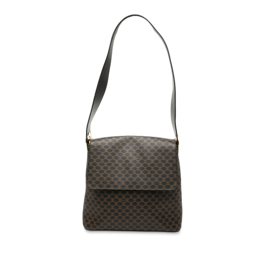 Celine Macadam Coated Canvas Shoulder Bag