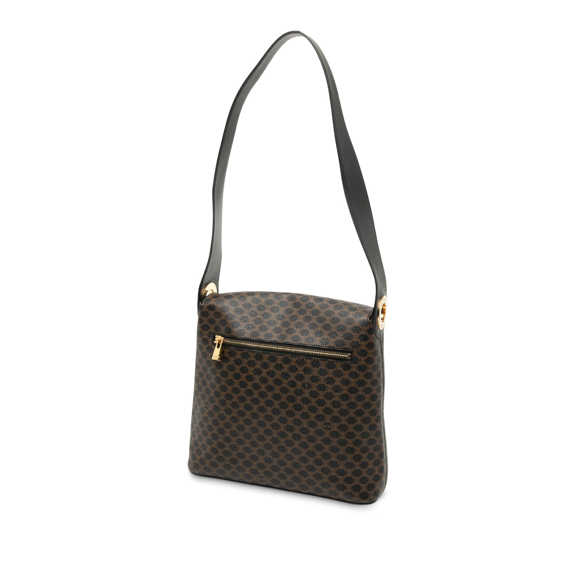 Celine Macadam Coated Canvas Shoulder Bag