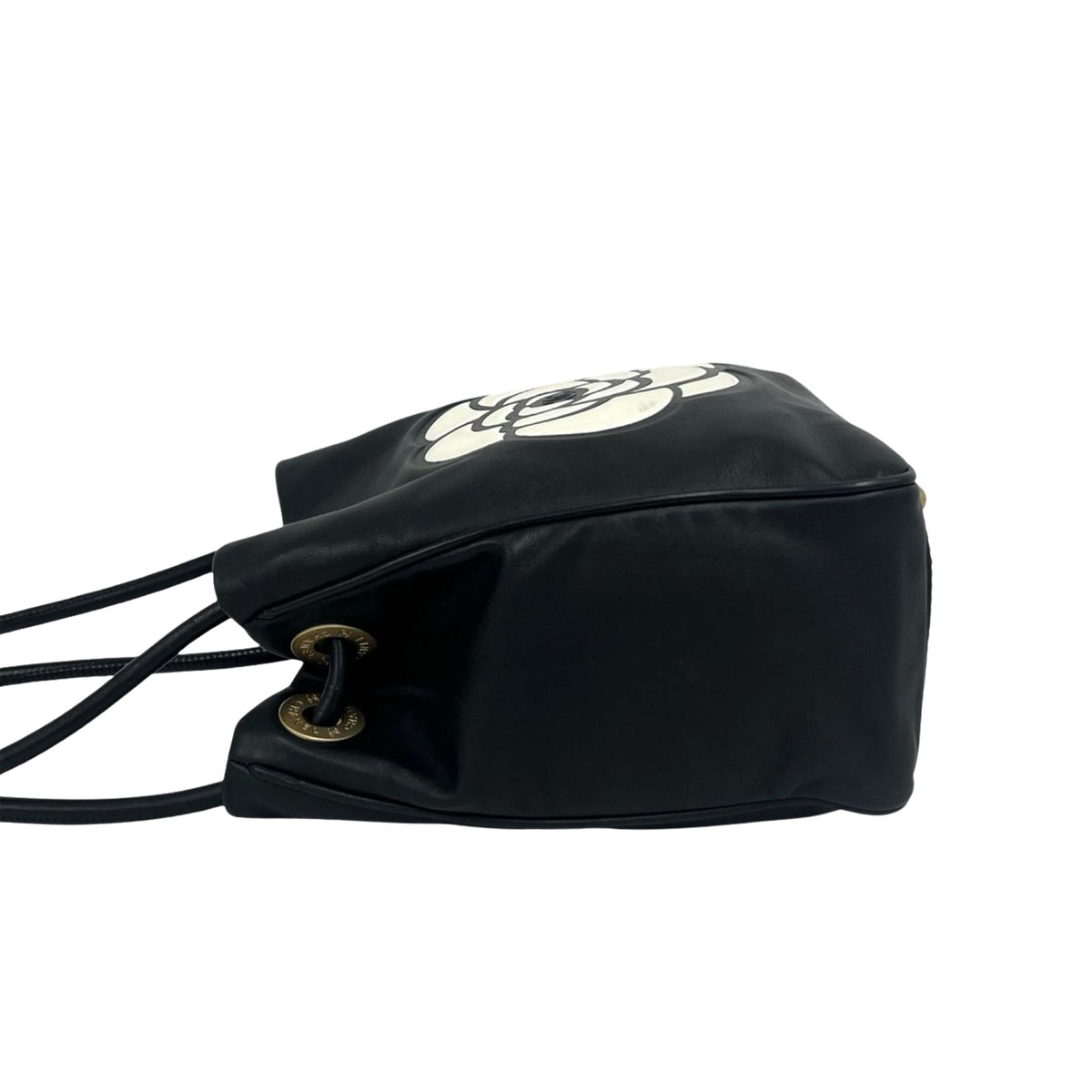 Chanel Lambskin Embossed Camellia Logo Tote