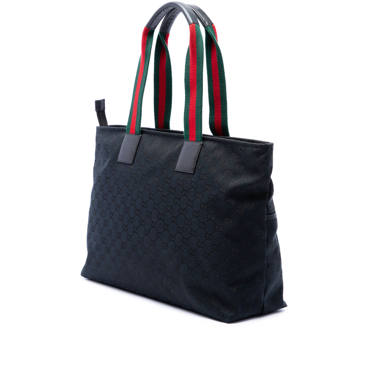 Gucci GG Canvas Web Tote — Blue
