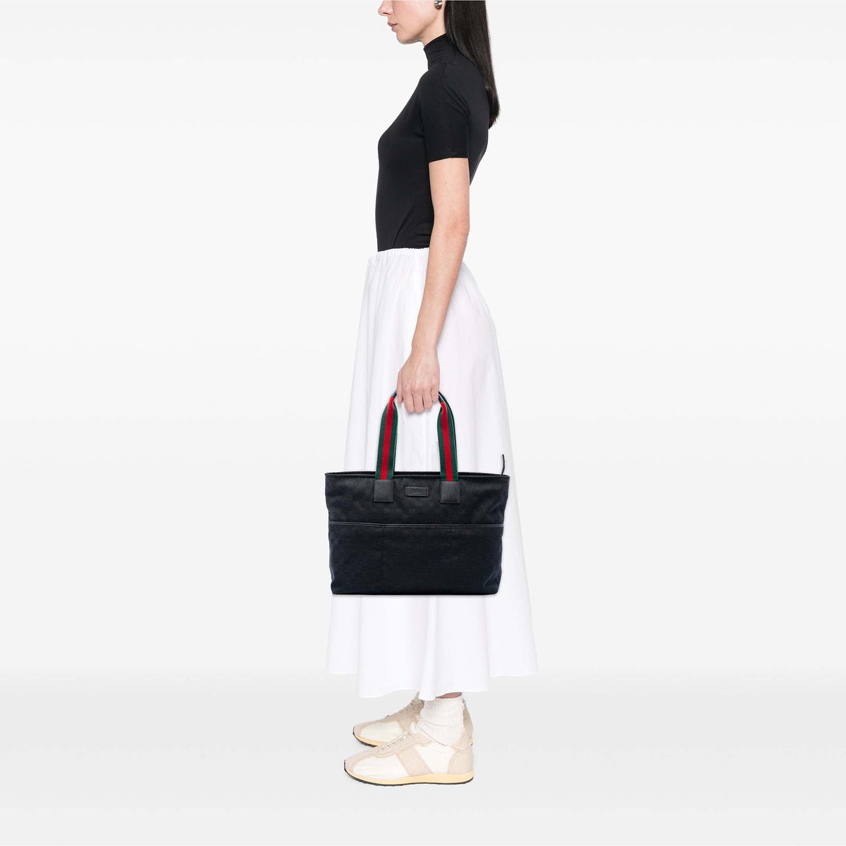Gucci GG Canvas Web Tote — Blue