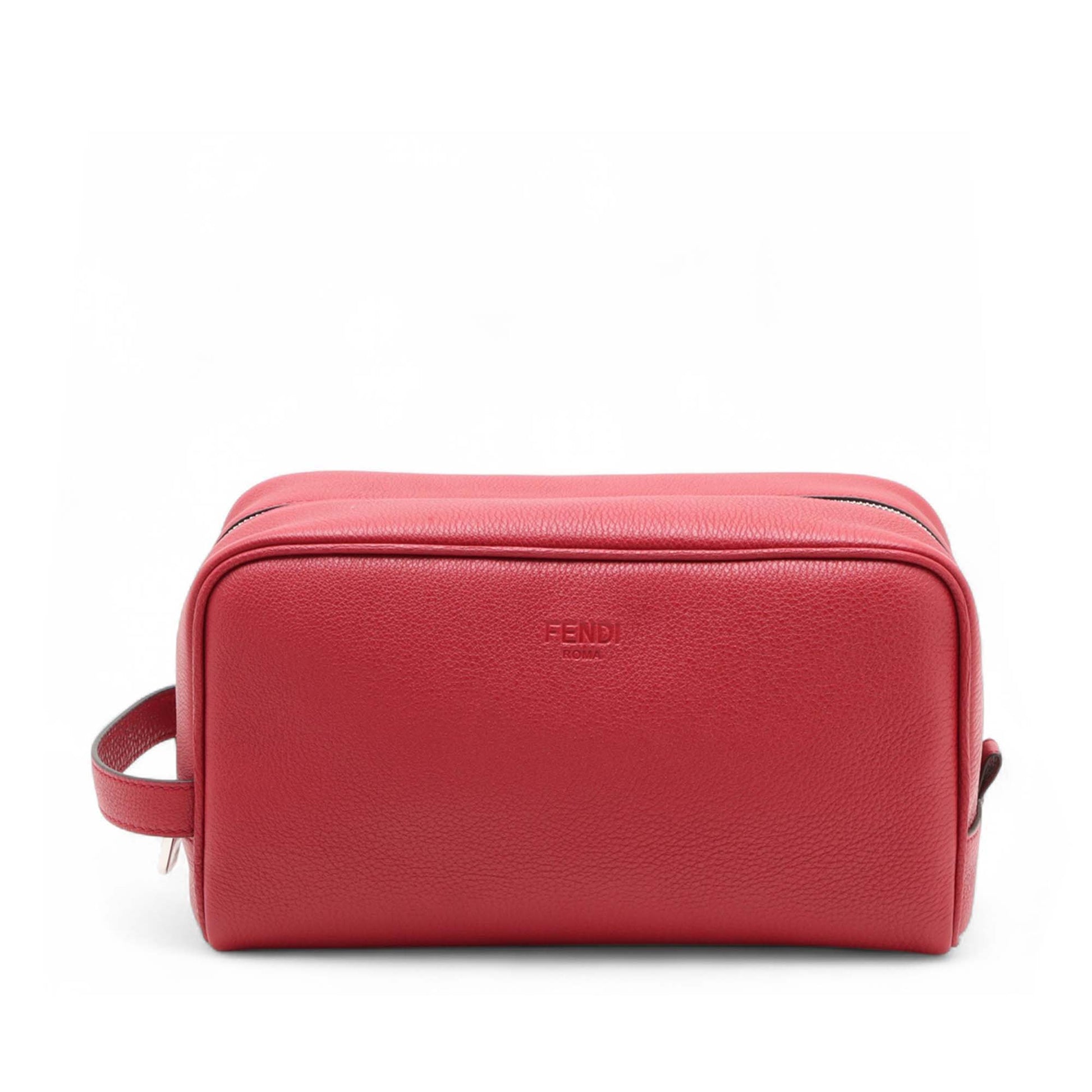 Fendi Leather Logo Travel Kit Pouch