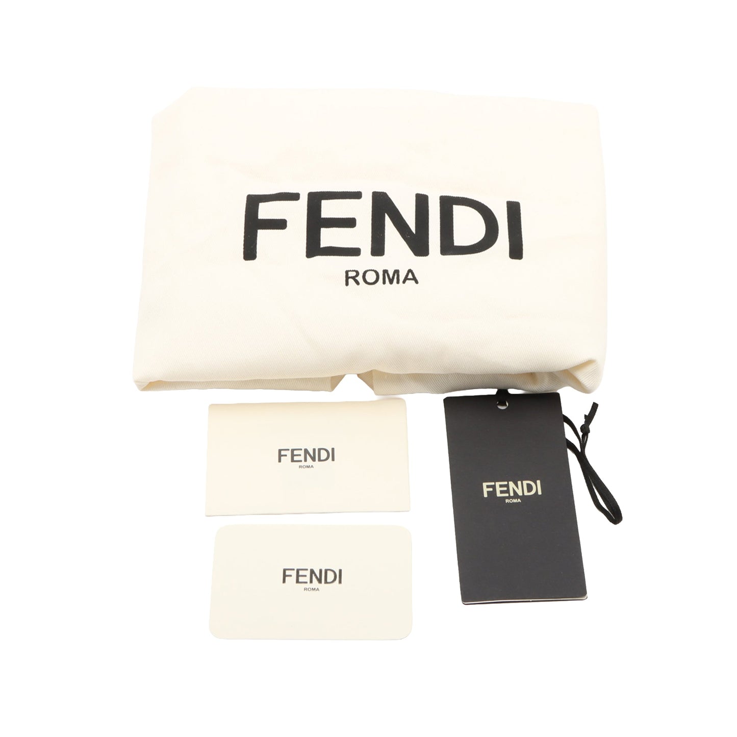 Fendi Leather Logo Travel Kit Pouch