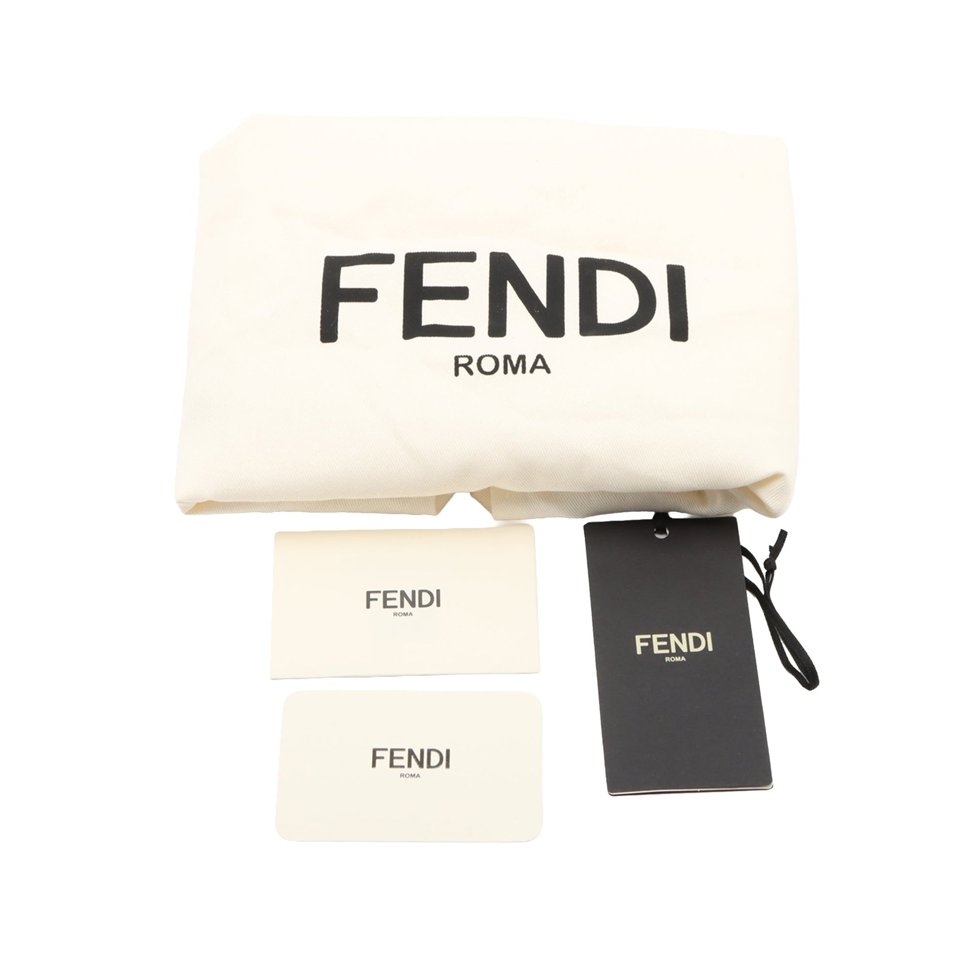 Fendi Leather Logo Travel Kit Pouch
