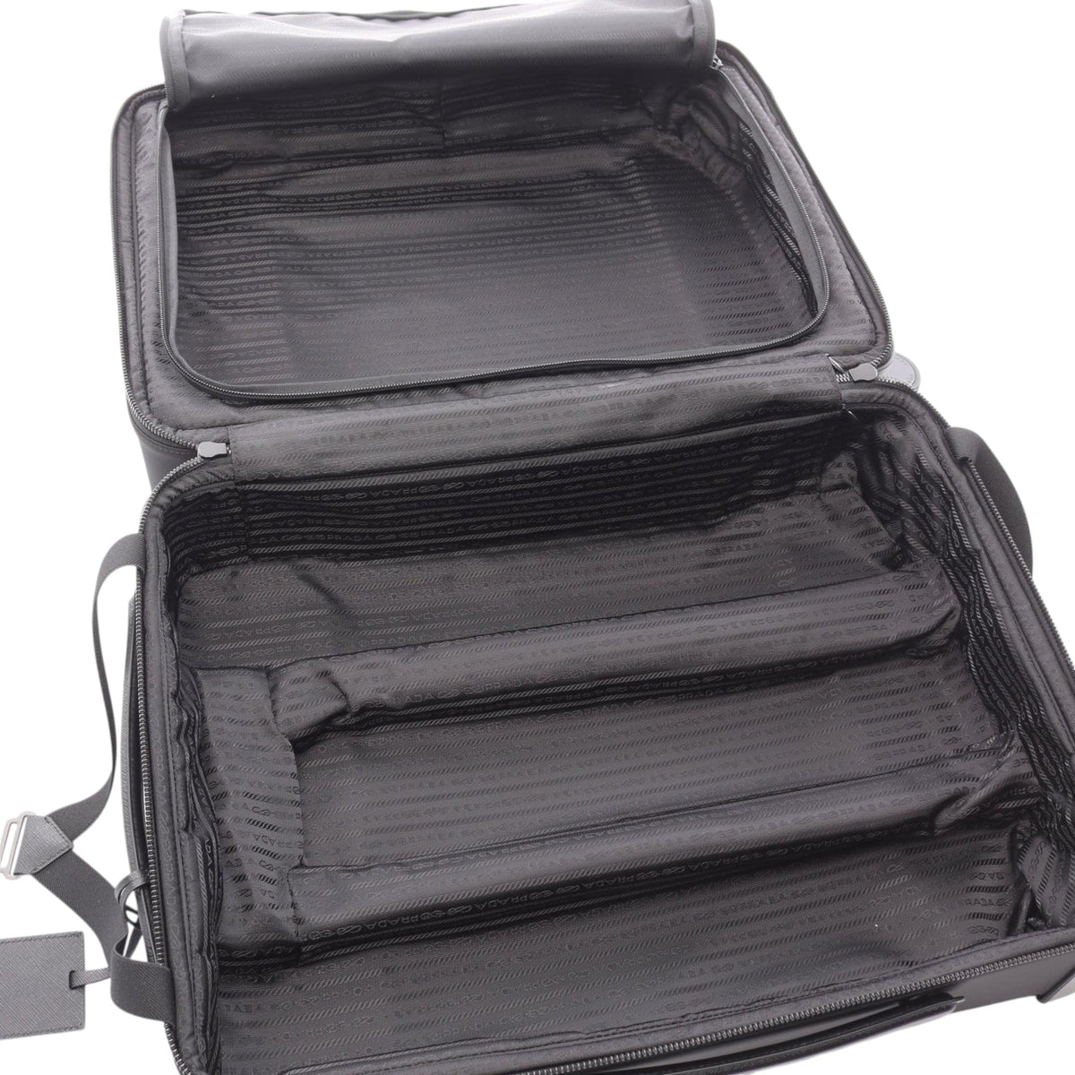 Prada Tessuto and Saffiano Trimmed Trolley