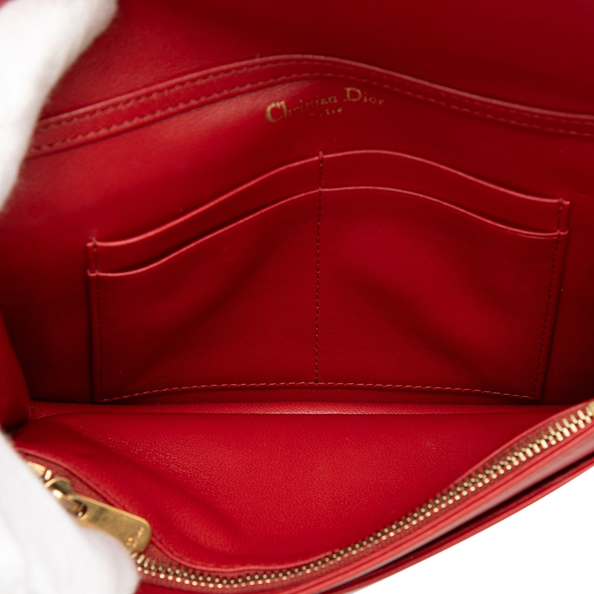 Dior Studded Lambskin Diorama Wallet on Chain