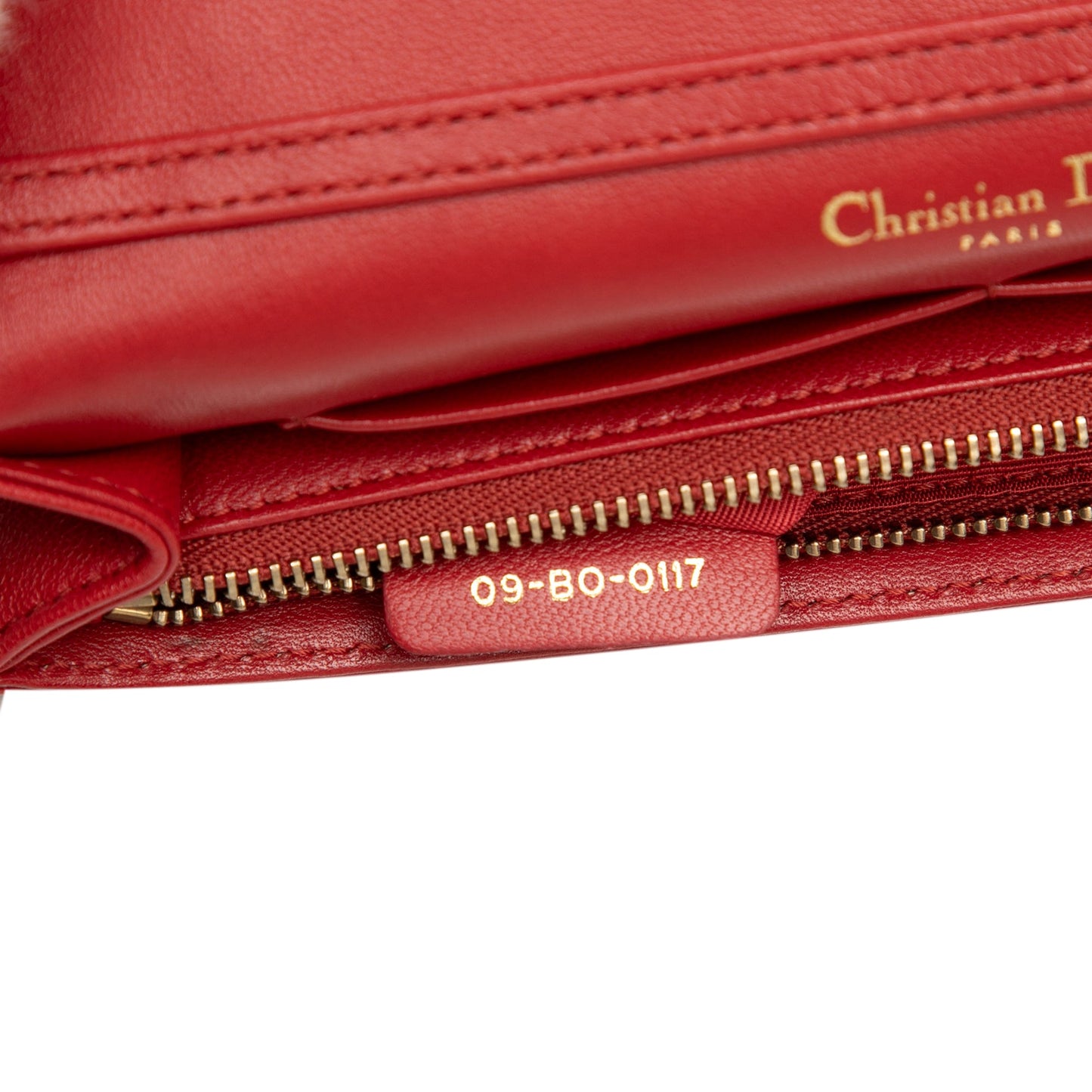 Dior Studded Lambskin Diorama Wallet on Chain