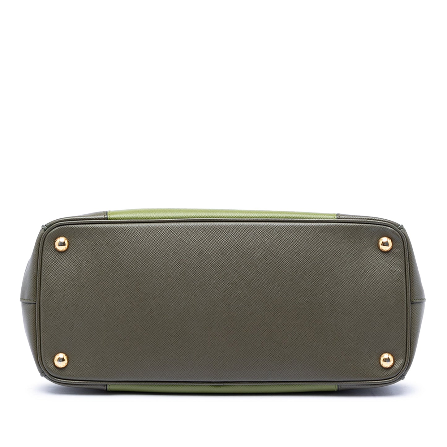 Prada Medium Bicolor Saffiano Lux Galleria Double Zip Satchel