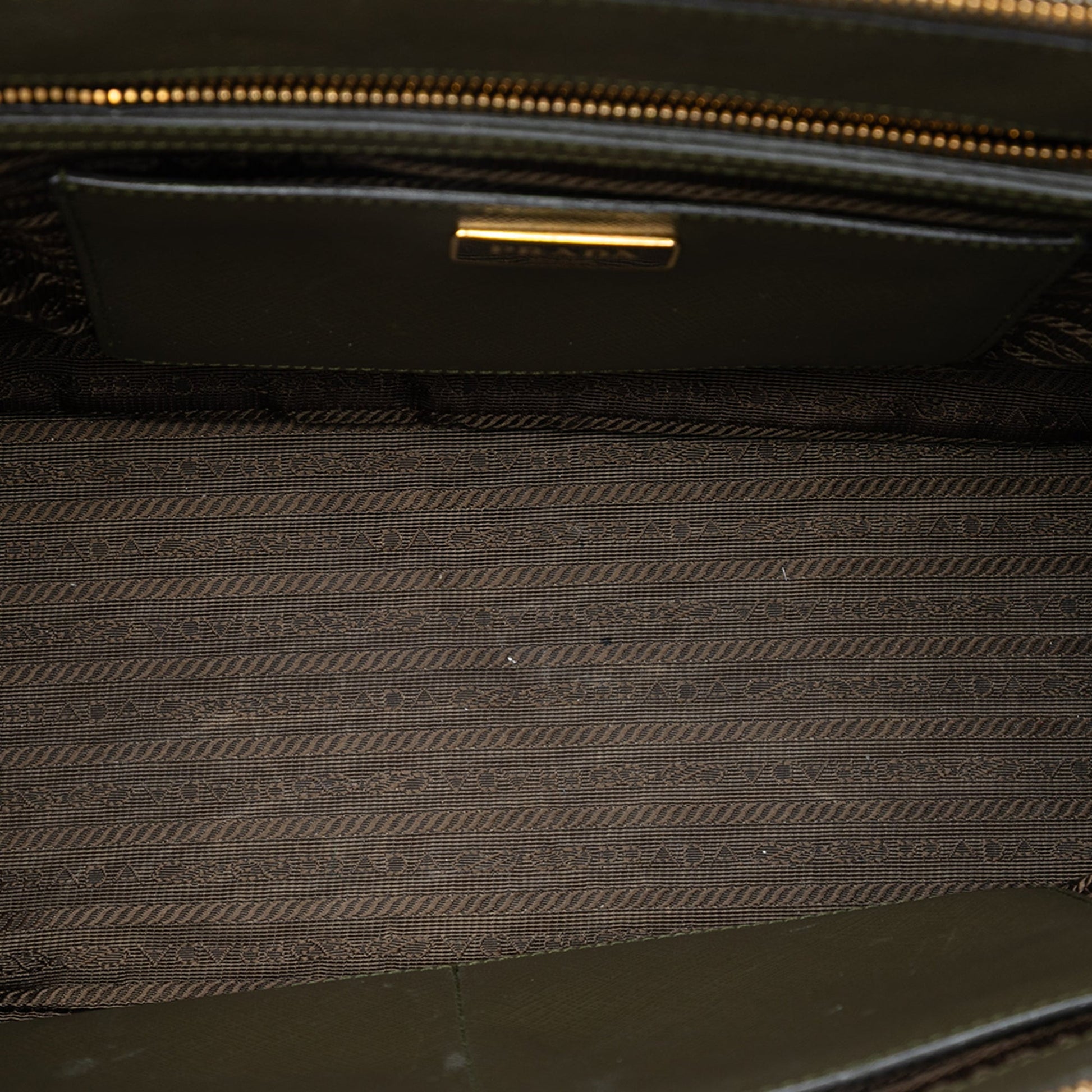 Prada Medium Bicolor Saffiano Lux Galleria Double Zip Satchel