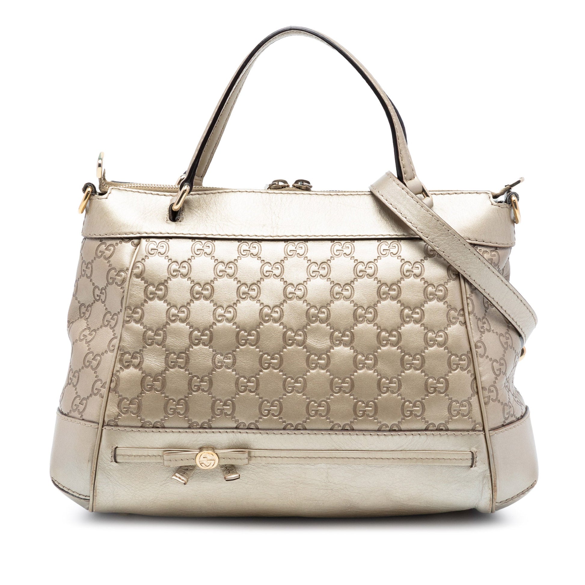 Gucci Metallic Guccissima Mayfair Satchel