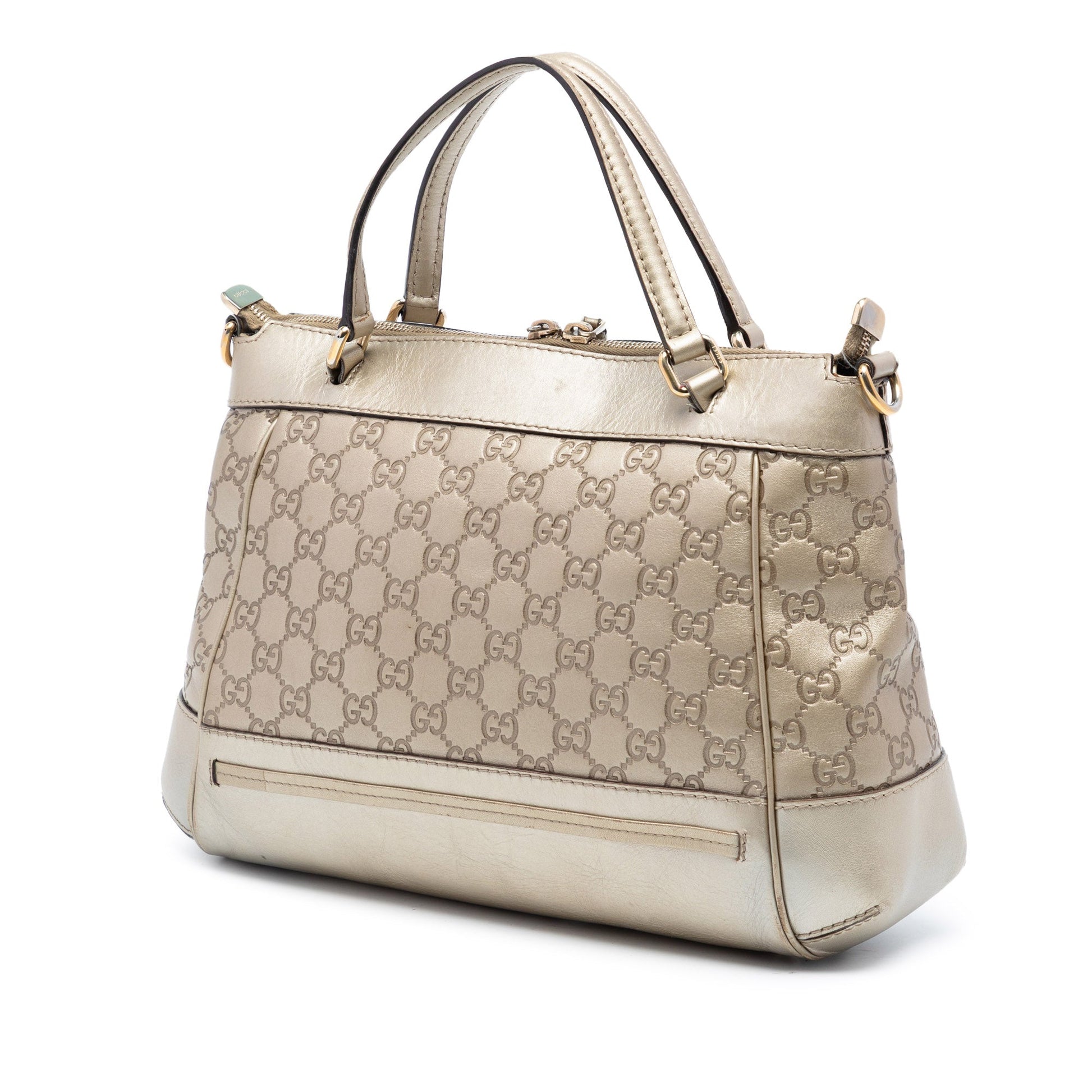 Gucci Metallic Guccissima Mayfair Satchel