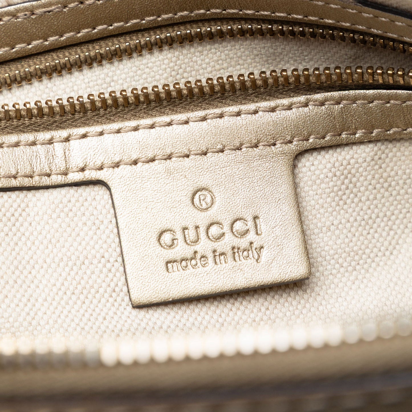 Gucci Metallic Guccissima Mayfair Satchel