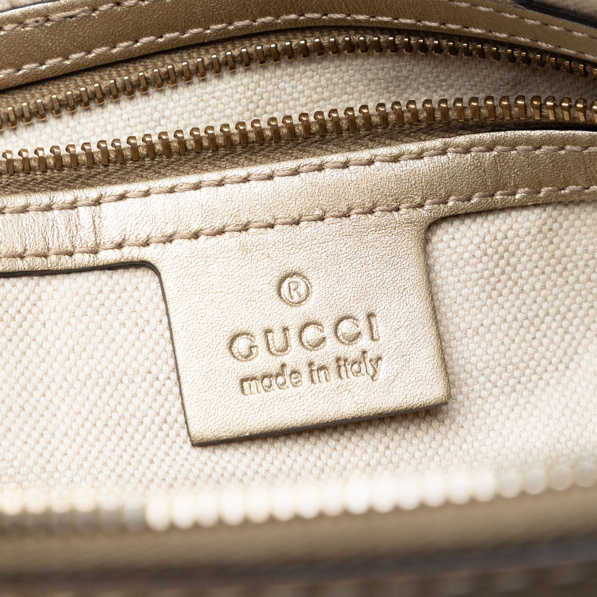 Gucci Metallic Guccissima Mayfair Satchel