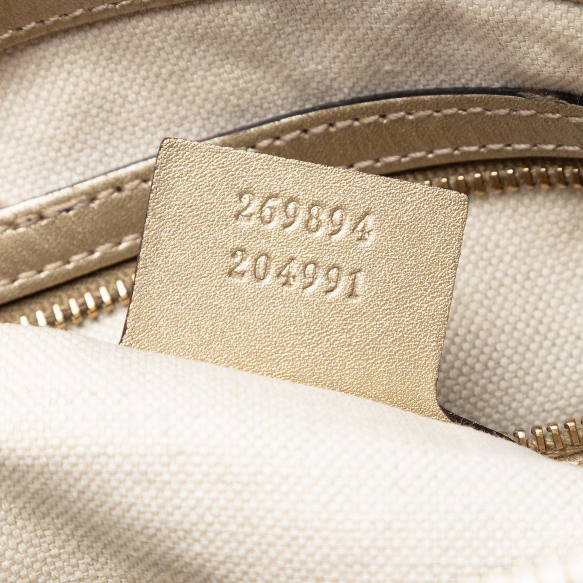 Gucci Metallic Guccissima Mayfair Satchel