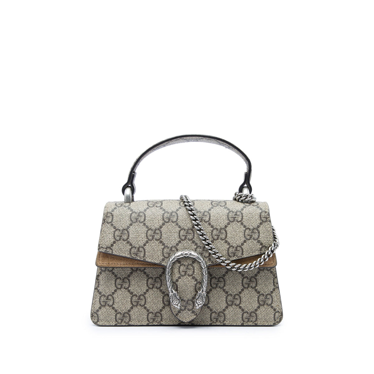 Gucci Mini GG Supreme Dionysus Satchel — Beige