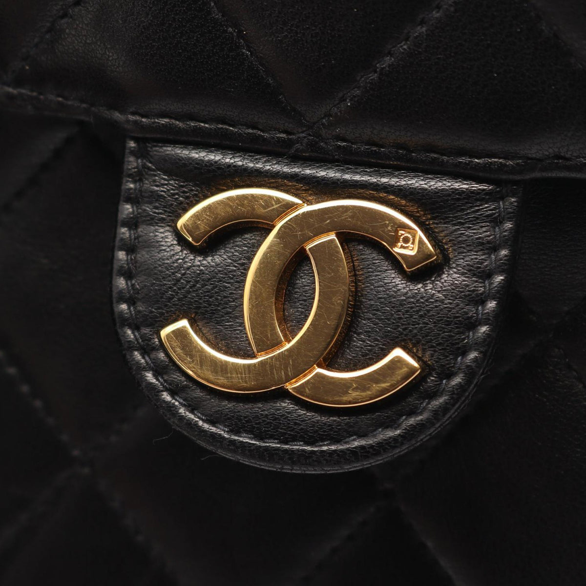 Chanel CC Matelasse Lambskin Flap Bag — Black