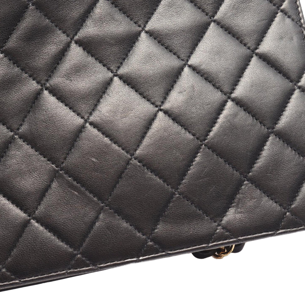 Chanel CC Matelasse Lambskin Flap Bag — Black