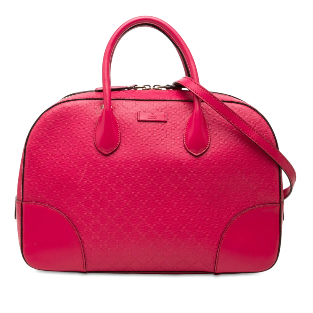 Gucci Diamante Bright Leather Satchel