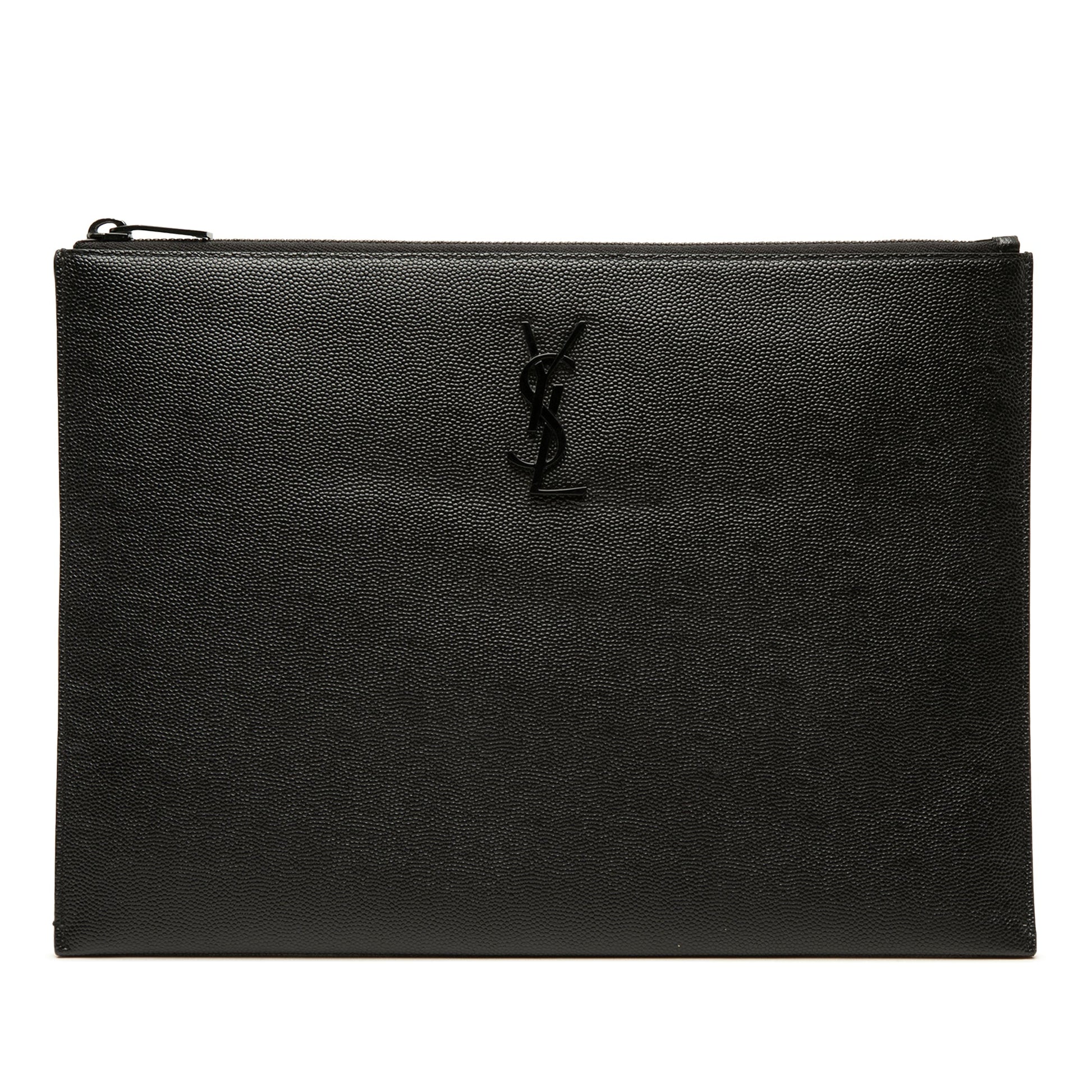 Saint Laurent Grain De Poudre Monogram Monochrome iPad Case