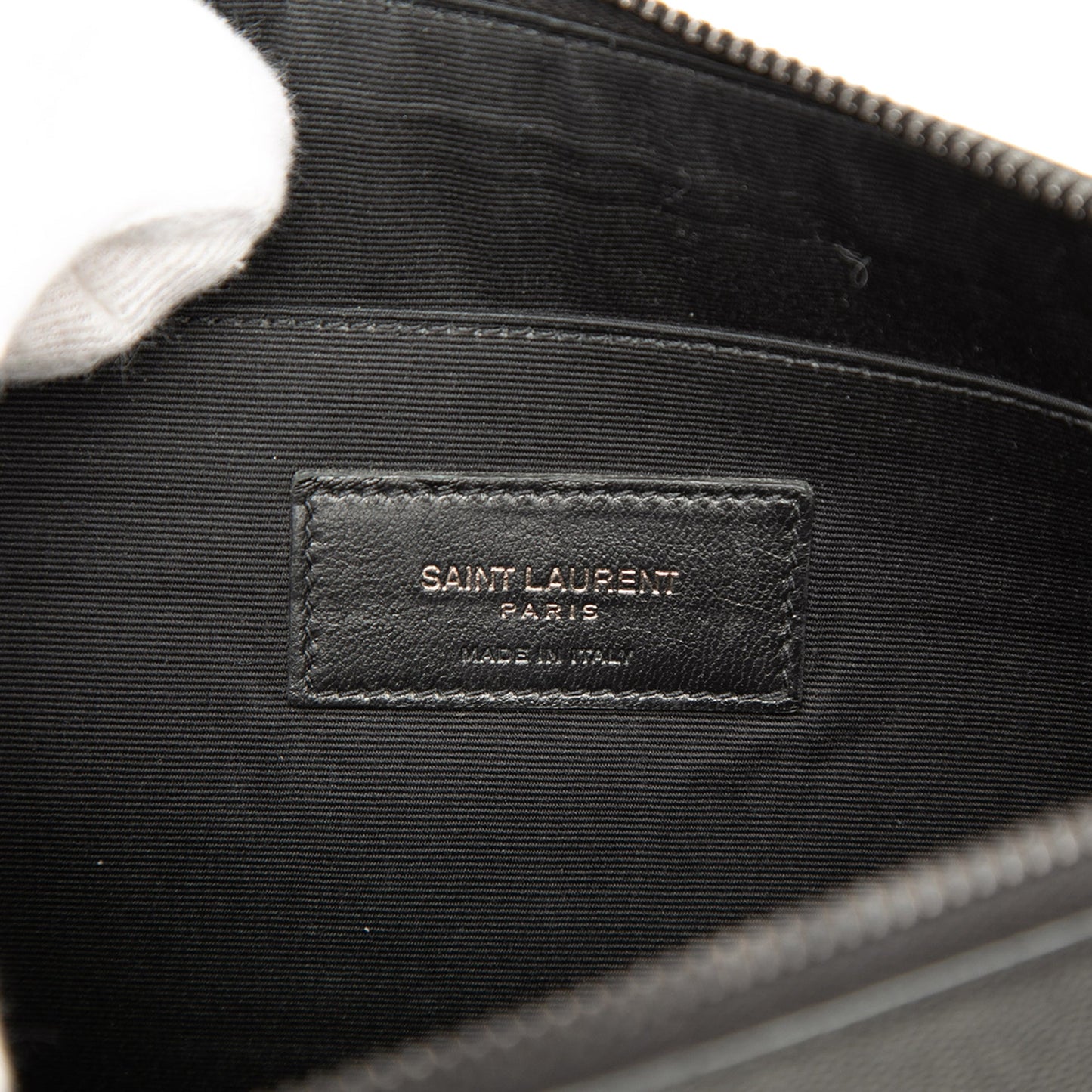 Saint Laurent Grain De Poudre Monogram Monochrome iPad Case