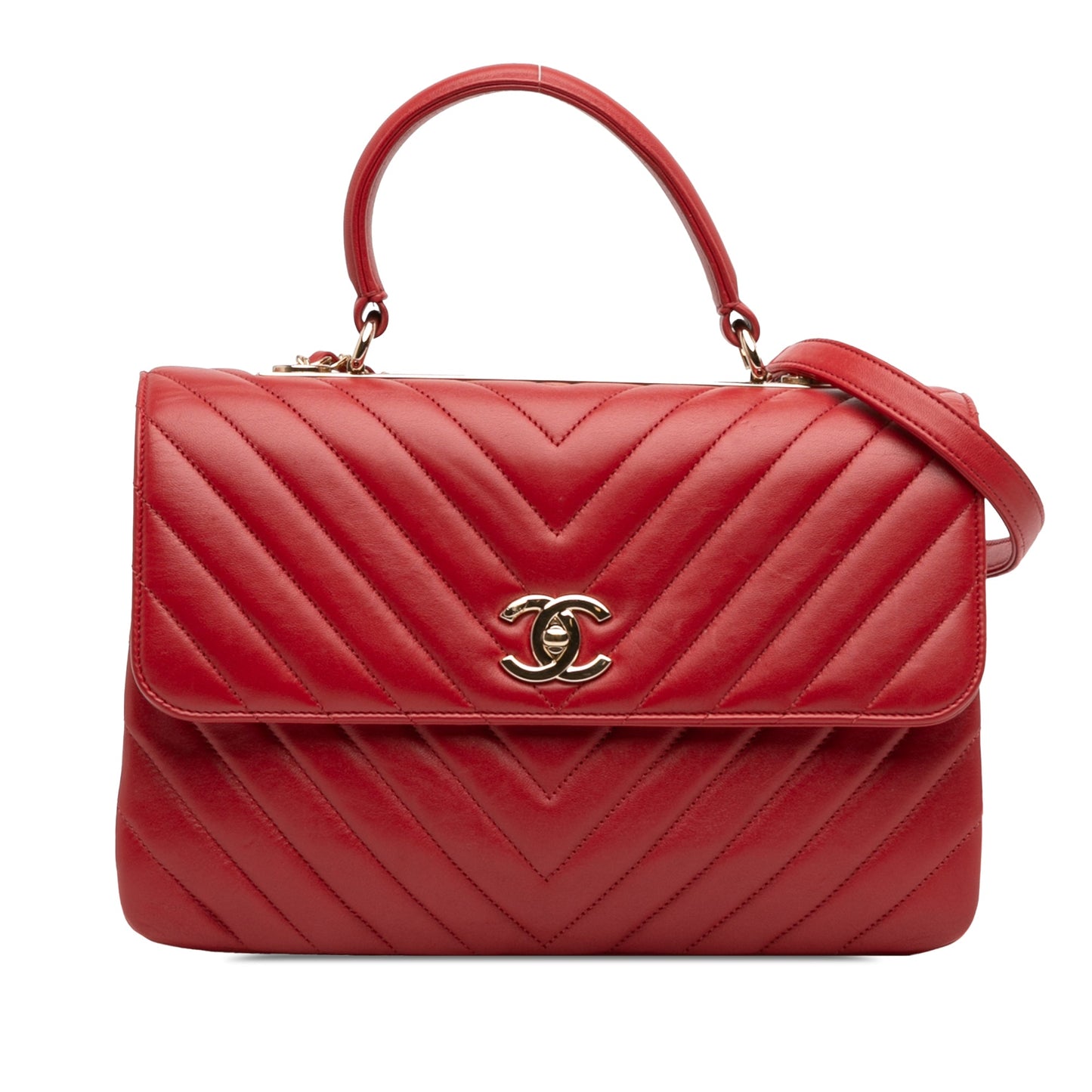 Chanel Medium Chevron Lambskin Trendy CC Flap