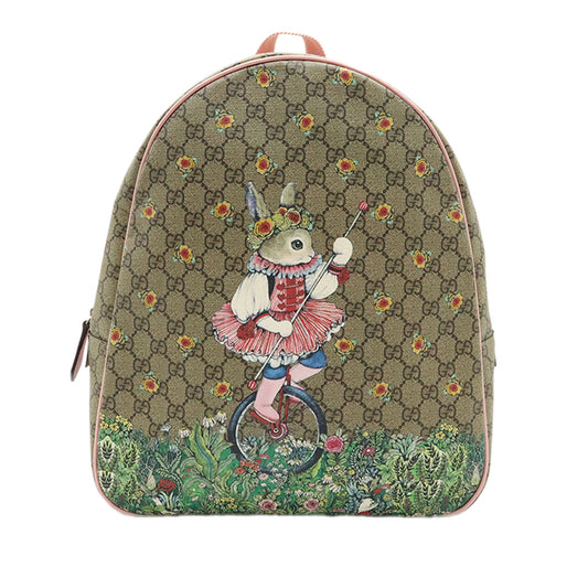 Gucci Yuko Higuchi Childrens GG Supreme Rabbit Backpack
