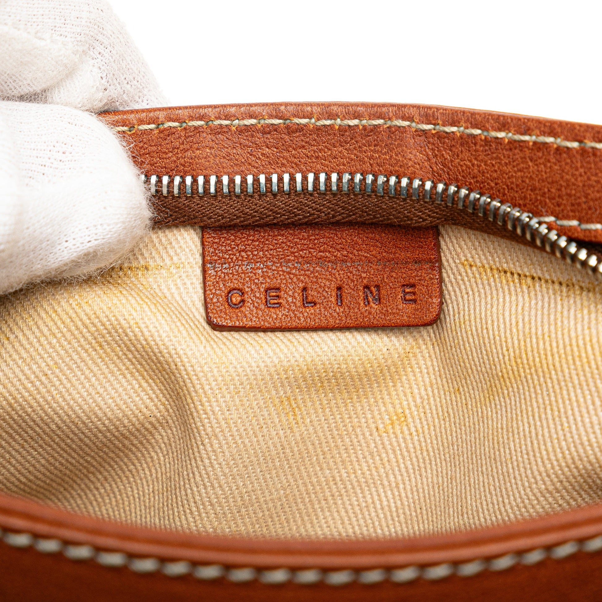 Celine Calfskin Shell Strap Shoulder Bag