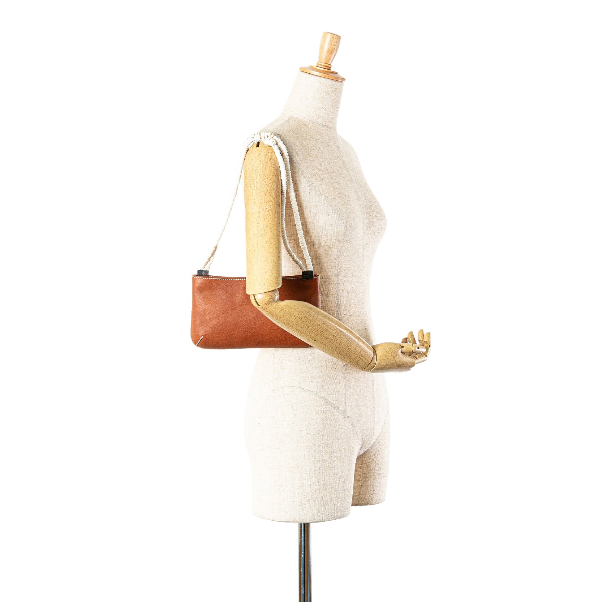 Celine Calfskin Shell Strap Shoulder Bag