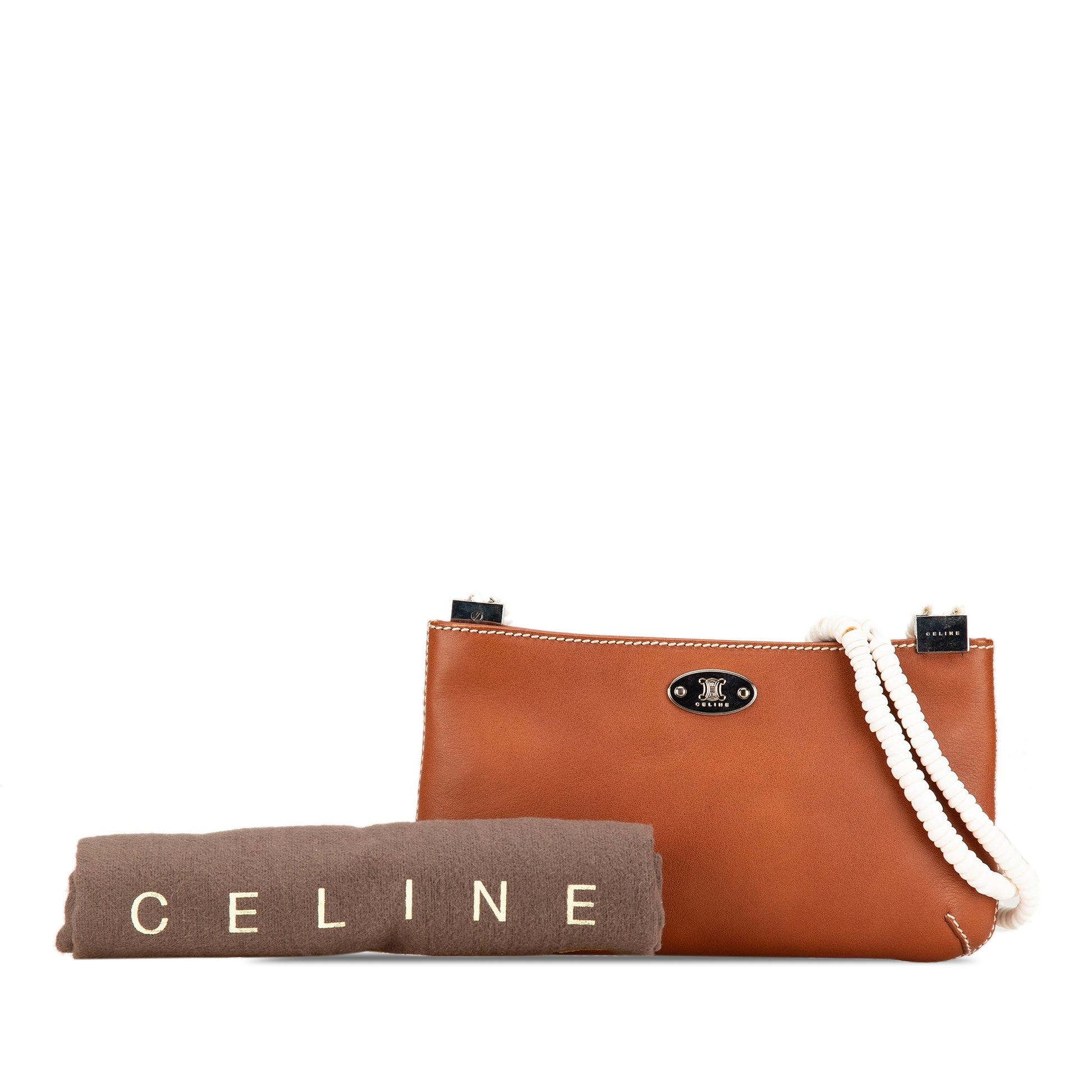 Celine Calfskin Shell Strap Shoulder Bag