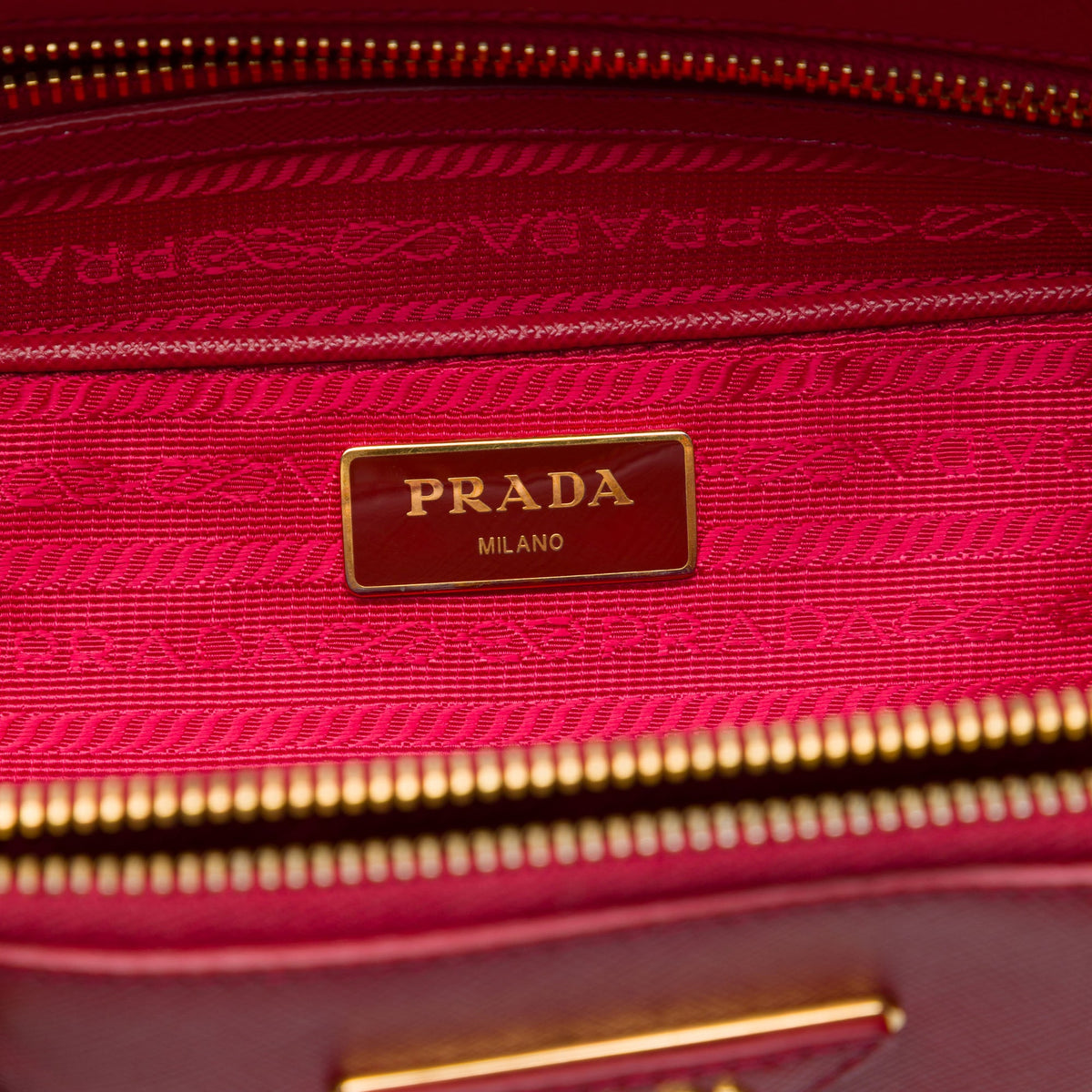 Prada Large Saffiano Lux Galleria Double Zip Tote