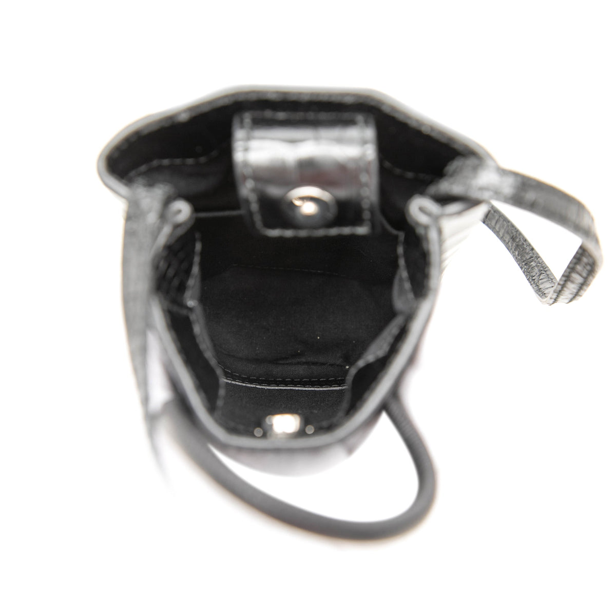 Balenciaga Mini Croc Embossed Leather Shopping Phone Holder