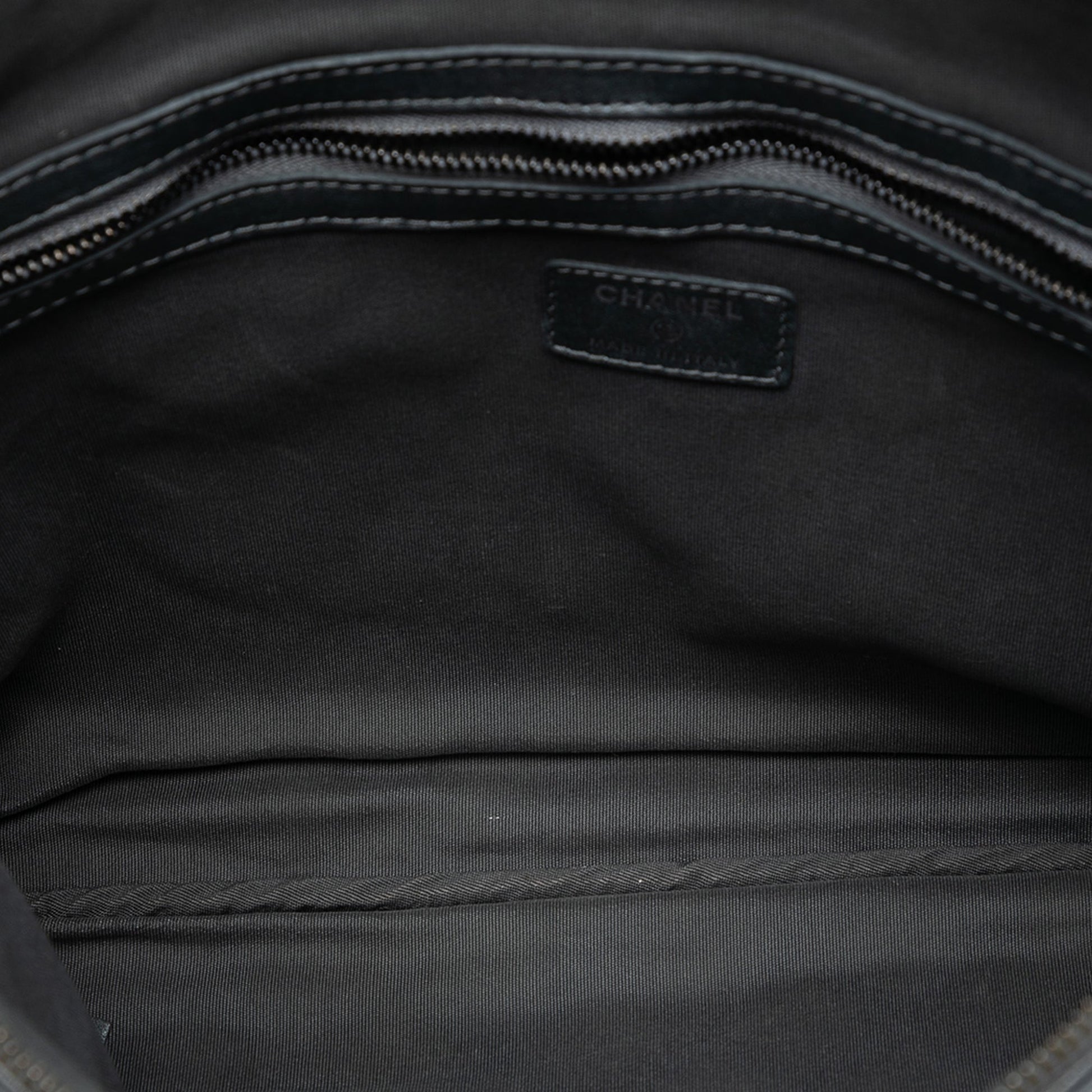 Chanel Large Quilted Metallic Lambskin O Case Clutch