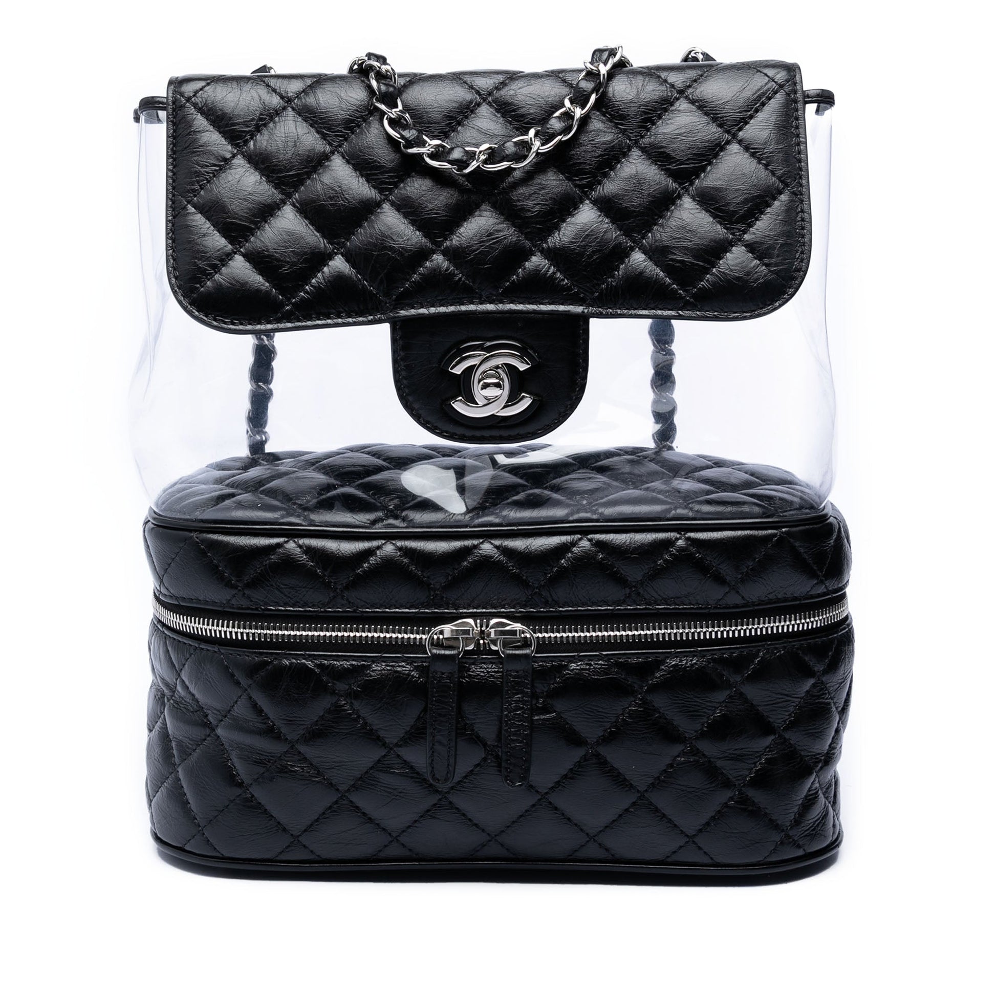Chanel Quilted Lambskin and PVC Aquarium Shoulder Bag