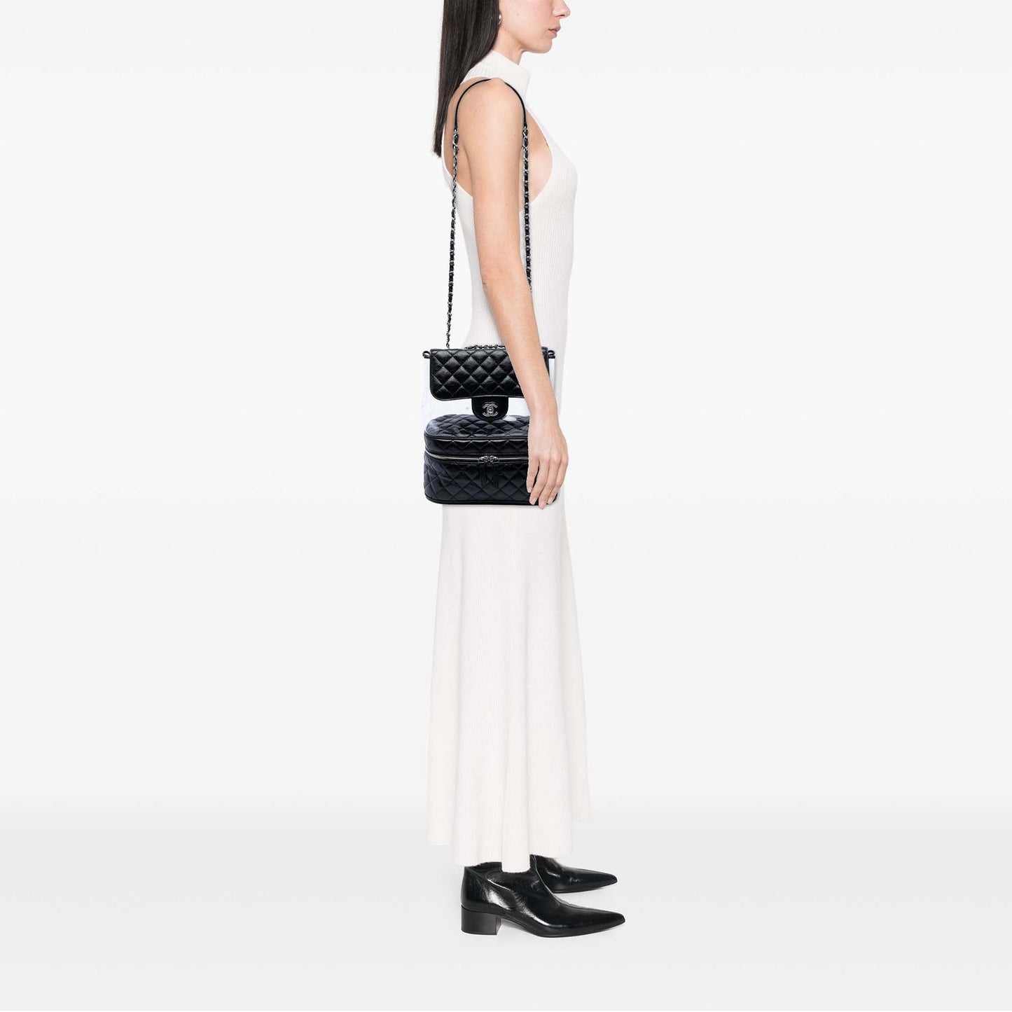 Chanel Quilted Lambskin and PVC Aquarium Shoulder Bag