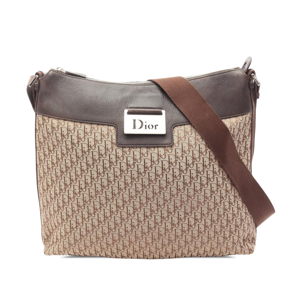 Dior Diorissimo Trotter Canvas Street Chic Crossbody — Beige