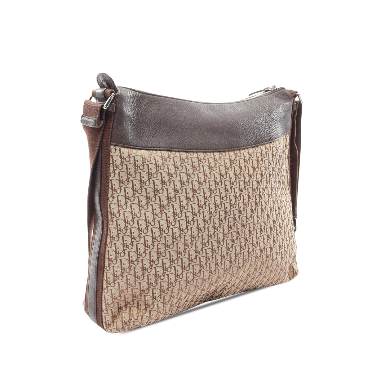 Dior Diorissimo Trotter Canvas Street Chic Crossbody — Beige