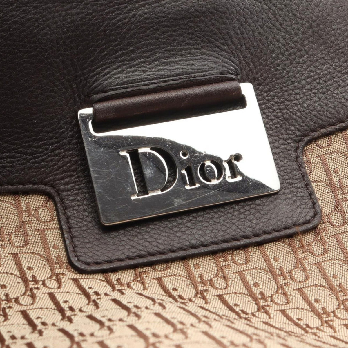 Dior Diorissimo Trotter Canvas Street Chic Crossbody — Beige