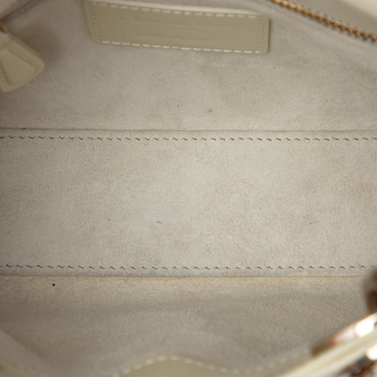 Dior Mini Patent Cannage Lady Dior — White