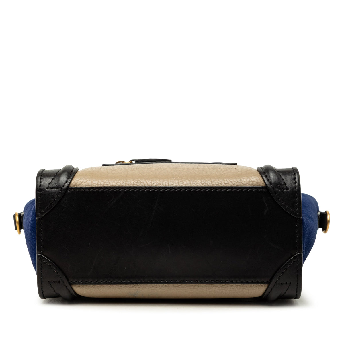 Celine Nano Tricolor Calfskin and Suede Luggage Tote