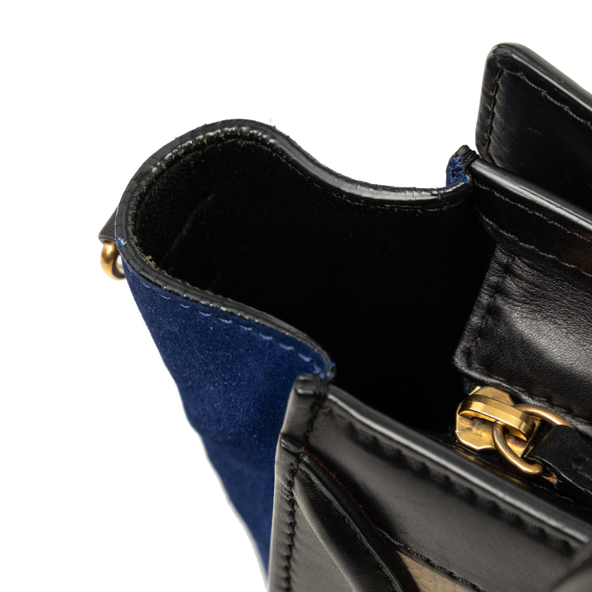 Celine Nano Tricolor Calfskin and Suede Luggage Tote