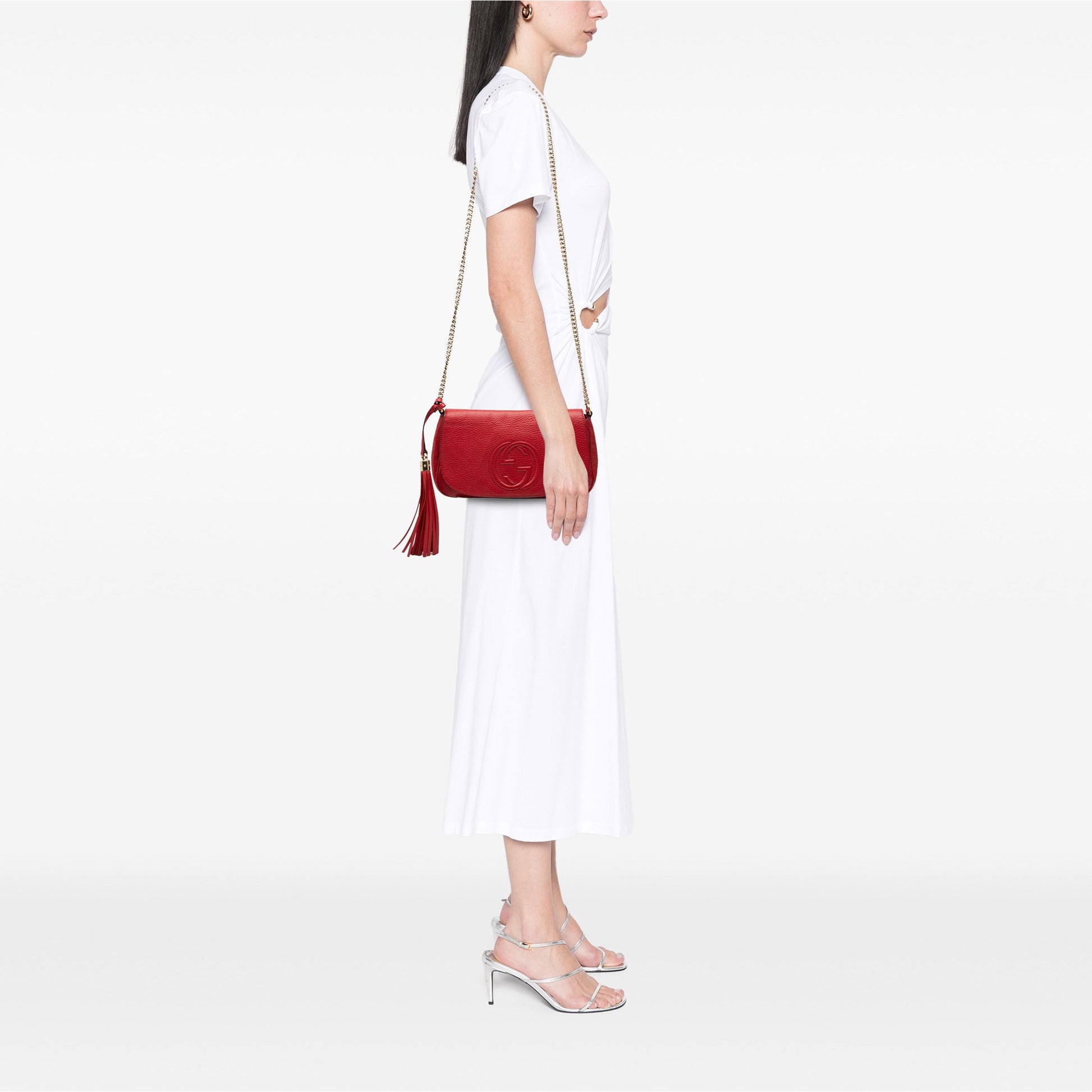 Gucci Medium Calfskin Soho Chain Flap Crossbody