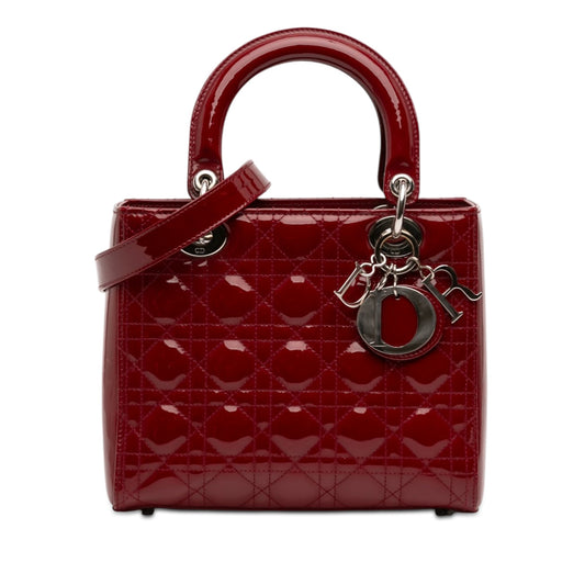 Dior Medium Patent Cannage Lady Dior
