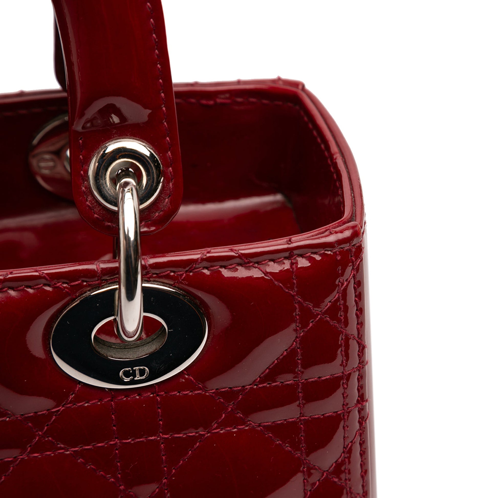 Dior Medium Patent Cannage Lady Dior