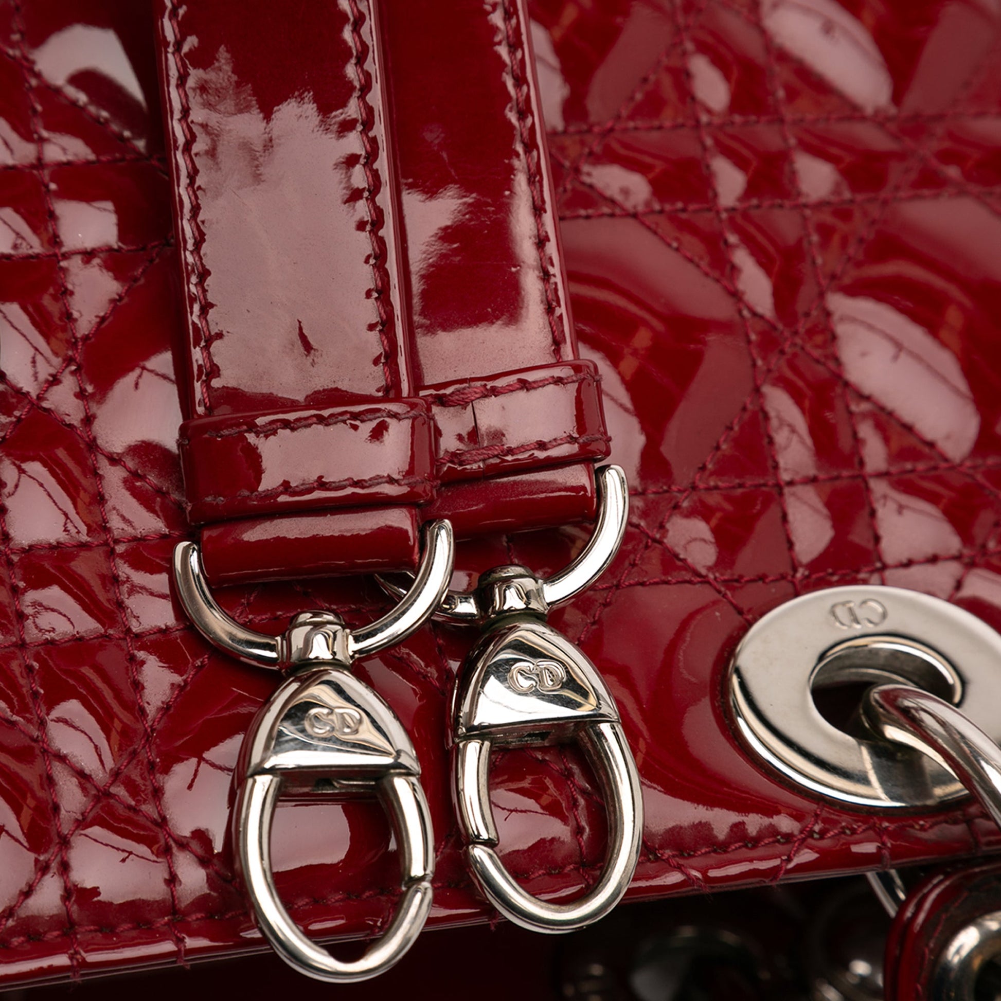Dior Medium Patent Cannage Lady Dior