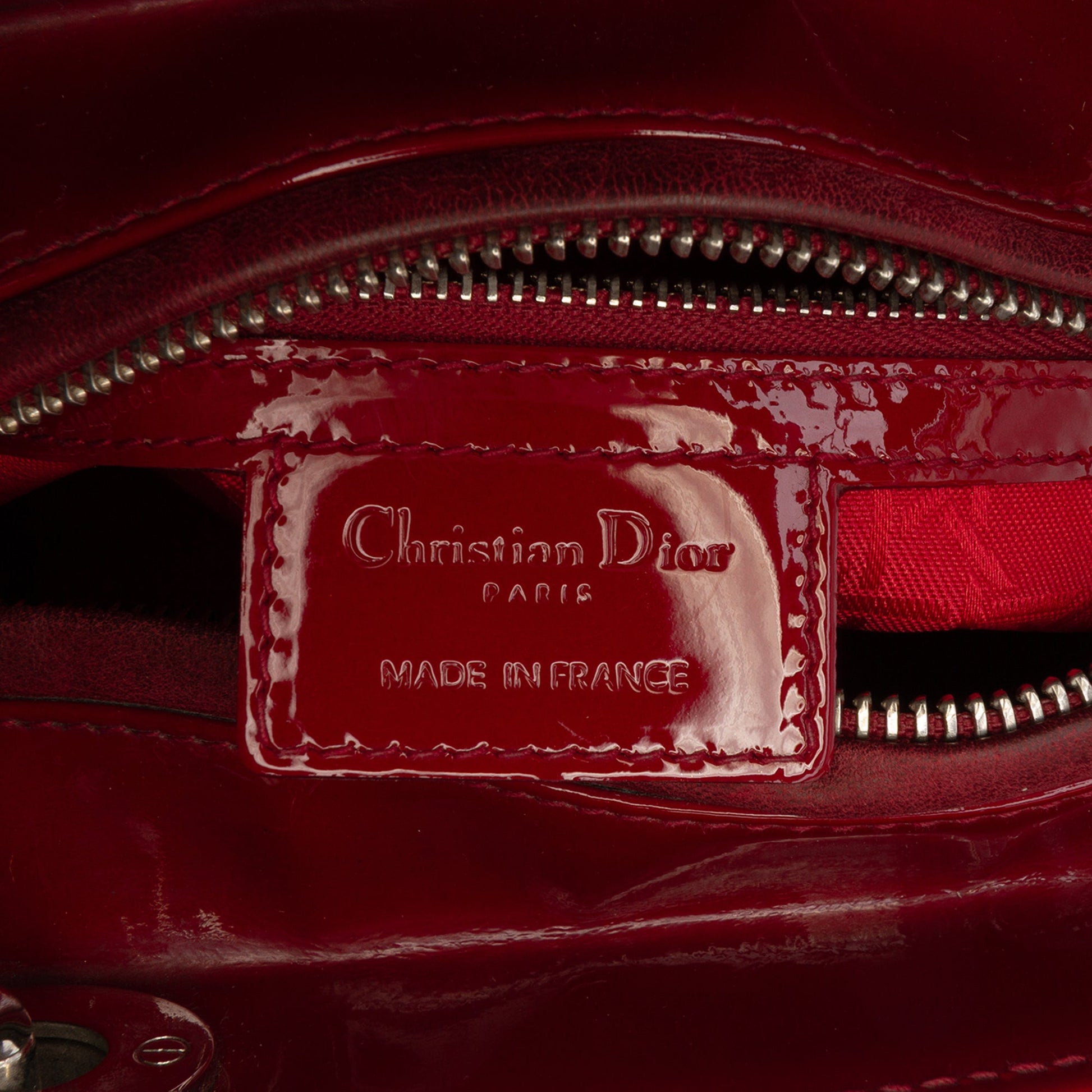 Dior Medium Patent Cannage Lady Dior