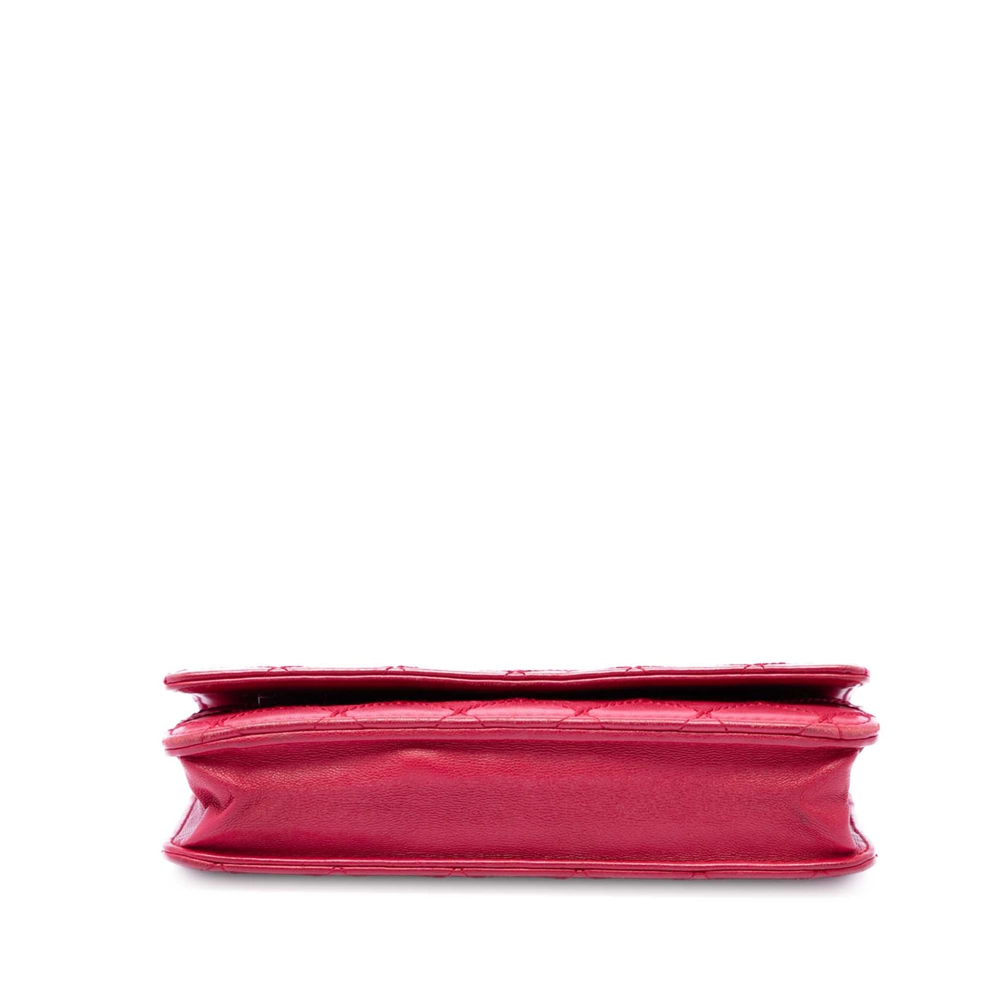 Chanel CC Lambskin Wild Stitch Wallet on Chain