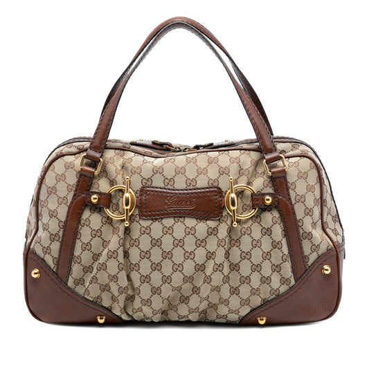 Gucci GG Canvas Jockey Boston Bag