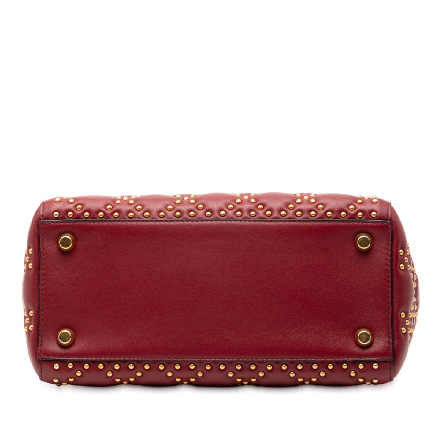 Dior Medium Lambskin Cannage Studded Supple Lady Dior